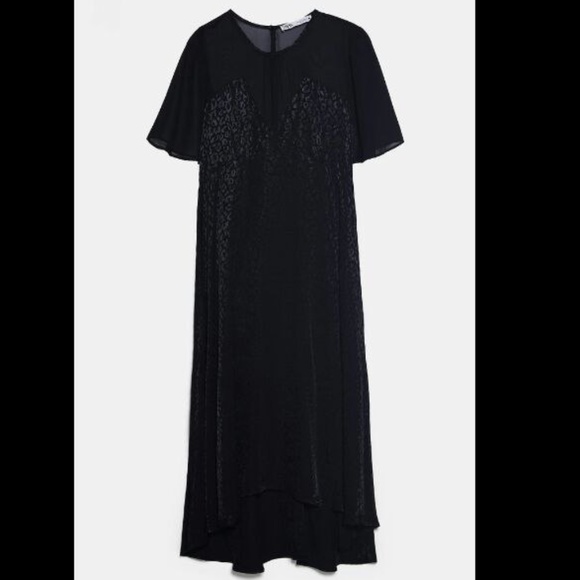 Zara Black Dress Asymmetric Dress NWT - Picture 7 of 8